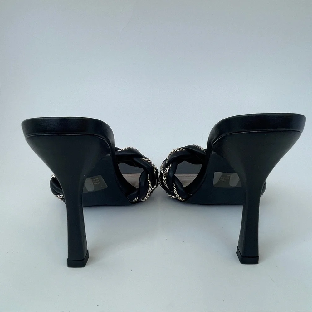 Fashion Nova Black Braided Heels